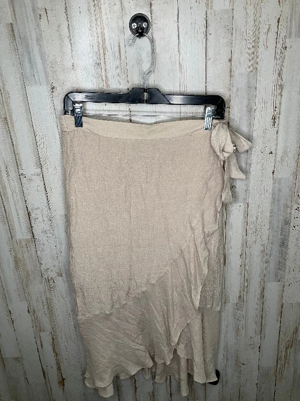 Beige Skirt Midi Clothes Mentor, Size M